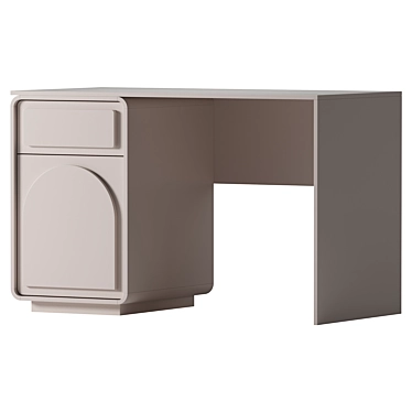 Modular Minimalist Writing Desk 3D model image 1 