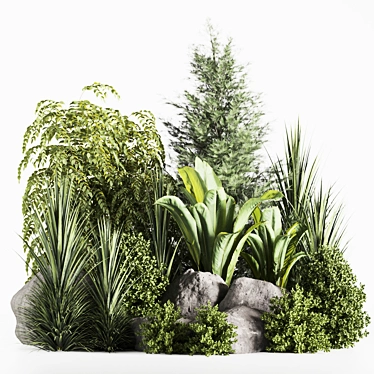 High-Quality Bush Set for Rendering 3D model image 1 