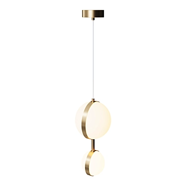 Elegant Glass Pendant Light 3D model image 1 