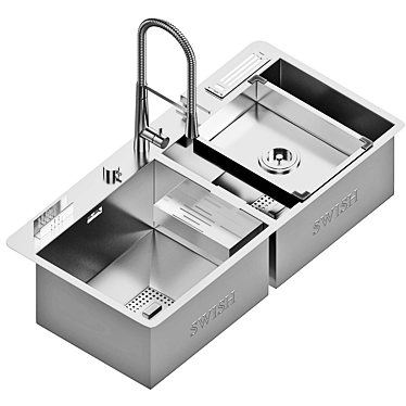 Smart Swish Multifunctional Kitchen Sink 3D model image 1 