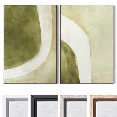 Wall Painting Set with Textures 3D model image 1 