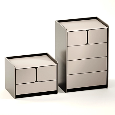 Milan Bedside Table, Chest 3D model image 1 