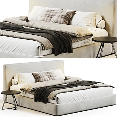 Luxury Minotti Powell Bed 3D Model 3D model image 1 