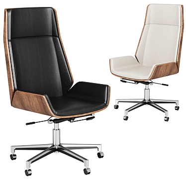 Modern Faux Leather Office Chair 3D model image 1 