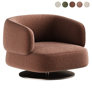 Modern Zeppelin Armchair in 3D 3D model image 1 