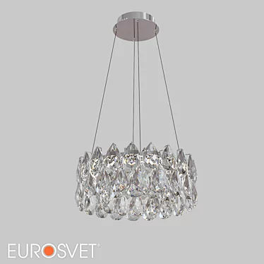 Stunning Crystal LED Pendant Chandelier 3D model image 1 