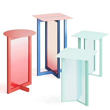 Innovative Door-Inspired Tables Collection 3D model image 1 