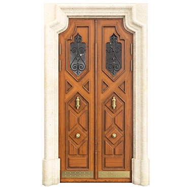 Classic Door 3D Model 1450mm 3D model image 1 