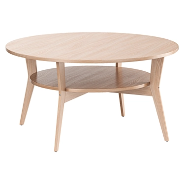 Modern Oak Veneer Coffee Table 3D model image 1 