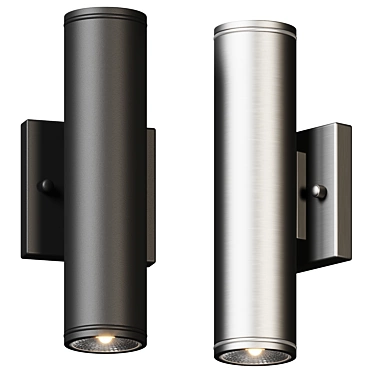 Outdoor LED Cylinder Wall Sconce 3D model image 1 