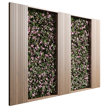 Botanical Green Living Wall Art 3D model image 1 