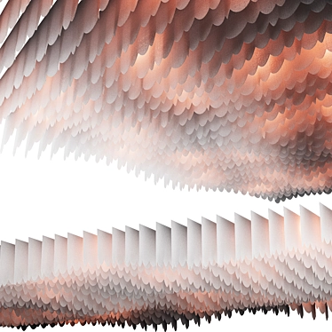 Textile Wave Ceiling Panel 3D model image 1 