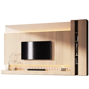 TV wall with soundbar 008