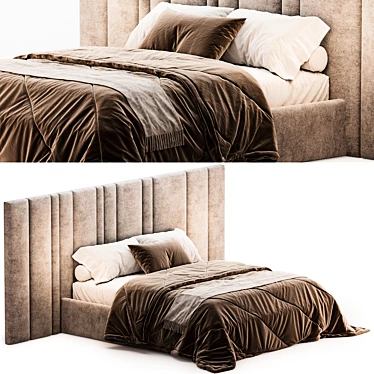 Panoramic Headboard Bed "Desire 3D model image 1 