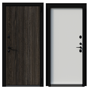 Securemme Thermal Wood Doors 3D model image 1 