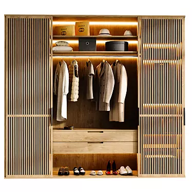 Modern Wardrobe Model 219 - 3Ds Max 2015 3D model image 1 