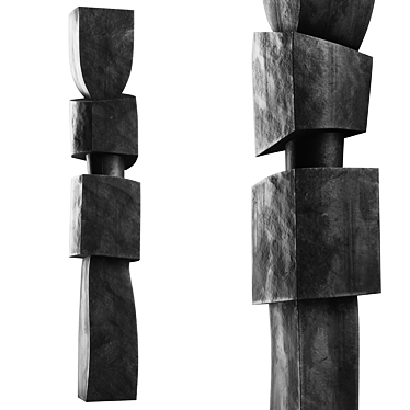 Modern Totem Sculpture Home Decor 3D model image 1 