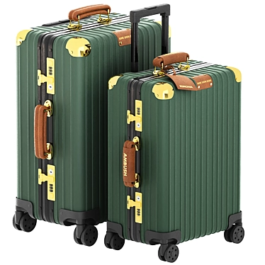 Rimowa Green Suitcase 3D Model 3D model image 1 