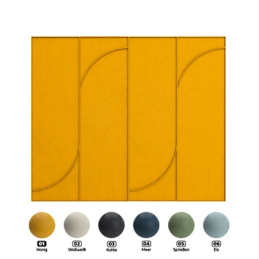 Felt Wall Panel 6 Colors 3D model image 1 