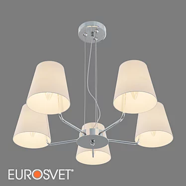 Eurosvet Amaretto Chrome Pendant Chandelier 3D model image 1 