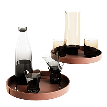 Glassware and Tray Set/ Set-01 3D model image 1 