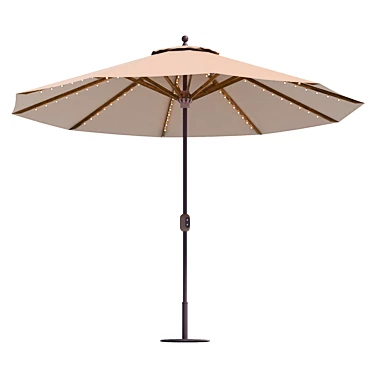 Premium Octagon Patio Umbrella 3D model image 1 