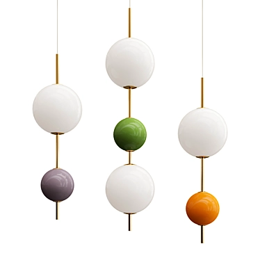 Sweet Candied Balls Pendant Light 3D model image 1 