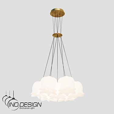 Inodesign Lillis 7 Brass Chandelier 3D model image 1 