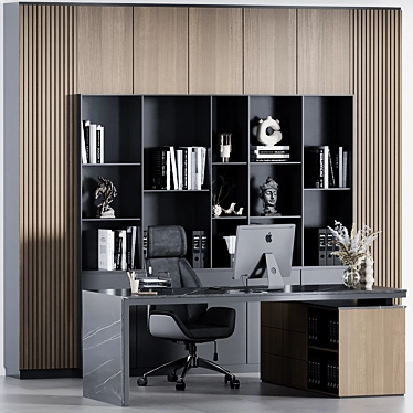 Executive Office Furniture Set 3D model image 1 