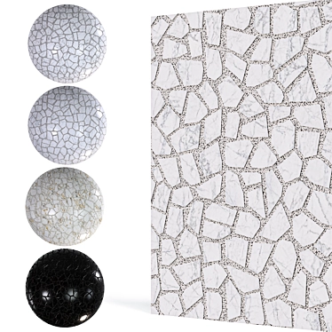 Particle Terrazzo Mosaic Panel Collection 3D model image 1 