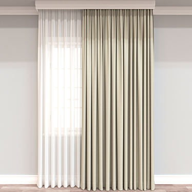 Versatile 3D Curtain Model - 920 3D model image 1 