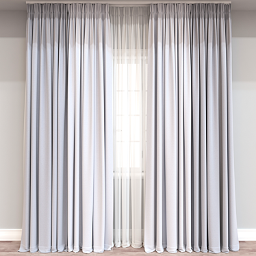 Multi-Format 3D Curtain Model 3D model image 1 