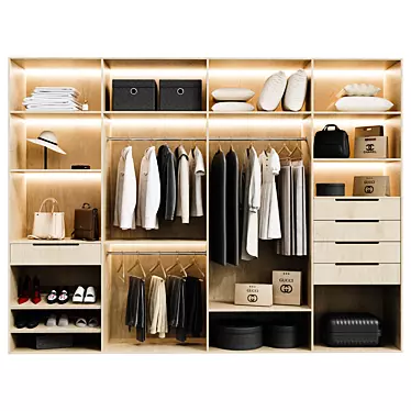 Stylish Model Wardrobe 223 in 3Ds Max 3D model image 1 