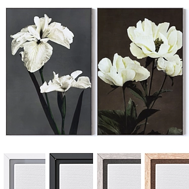 Wall Art Frames with Textures 3D model image 1 