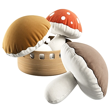 Forest Mushroom Plush Toy 3D model image 1 