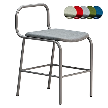 Sleek Loop Bar Stool 3D model image 1 