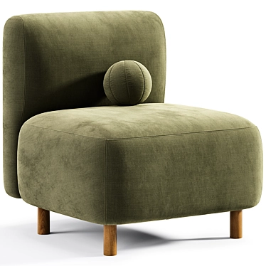 Modern Пайпел Armchair 3D Model 3D model image 1 