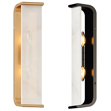 Alabaster Lens Wall Sconce 3D model image 1 