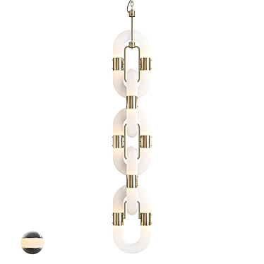 Luminous Interlocking Acrylic Pendant 3D model image 1 