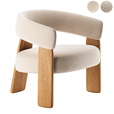 ORU Armchair: Modern Comfort Design 3D model image 1 