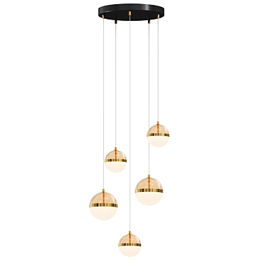 Adjustable Pendant Light with Cords 3D model image 1 