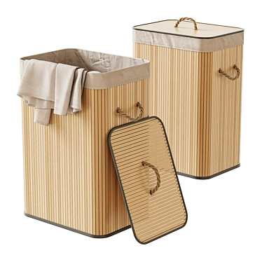 Foldable Laundry Basket 3D model image 1 