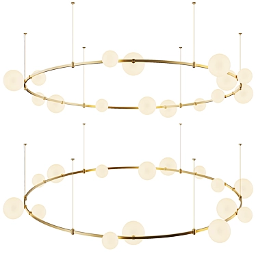 Auroom Brass Ring Lighting Set 3D model image 1 