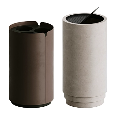 AIRA Outdoor Bins Collection 3D model image 1 