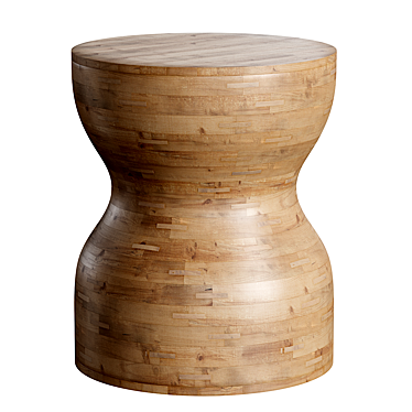 Mazy Mango Wood Side Table 3D model image 1 