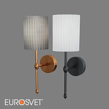 Eurosvet Notturno Fabric Wall Lamp 3D model image 1 