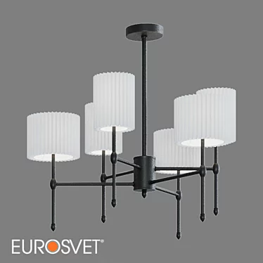 Eurosvet Notturno Fabric Shade Chandelier 3D model image 1 