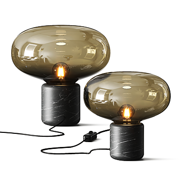 Translucent Glass Table Lamp 3D model image 1 