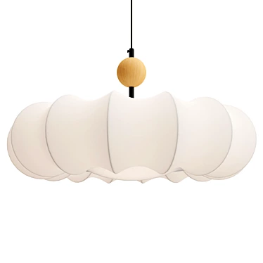 Japanese Inspired LED Ceiling Light 3D model image 1 