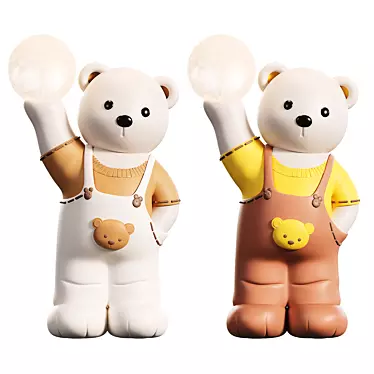 Creative Bear Sculpture Home Decor 3D model image 1 